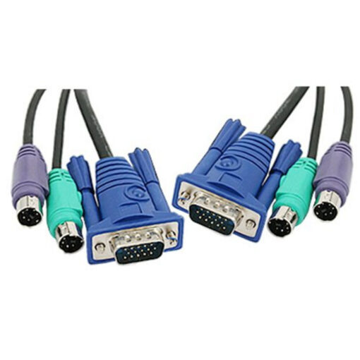 3-in-1 PS/2 & VGA M/M KVM Switch Computer Cable Set - Image 3