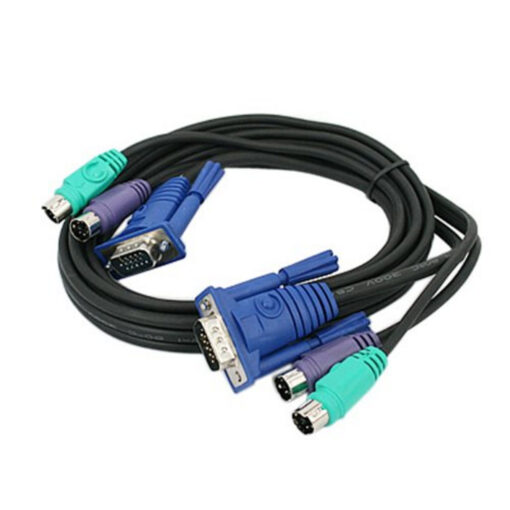 3-in-1 PS/2 & VGA M/M KVM Switch Computer Cable Set - Image 4
