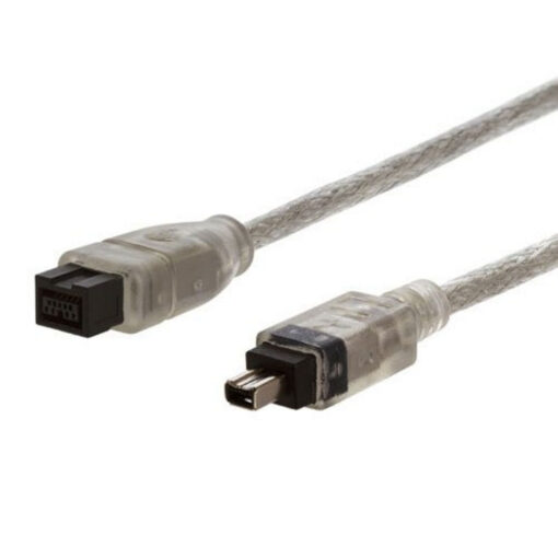 IEEE 1394B Firewire 800 Cable 9 pin - 4 pin (M / M) - 6 Feet Translucent