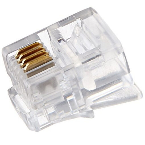 RJ11 Plug Round Solid Connector 50 Piece