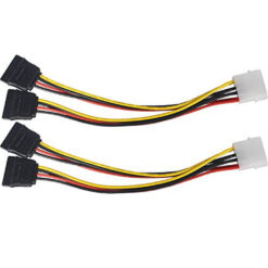 RiteCable (2 Pack) Molex to Dual SATA Power Splitter Cable Hard Drive HDD SSD