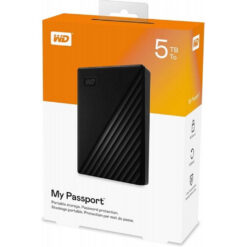 WD My Passport 5TB Portable Hard Drive USB 3.2 WDBPKJ0050BBK-WESN Black