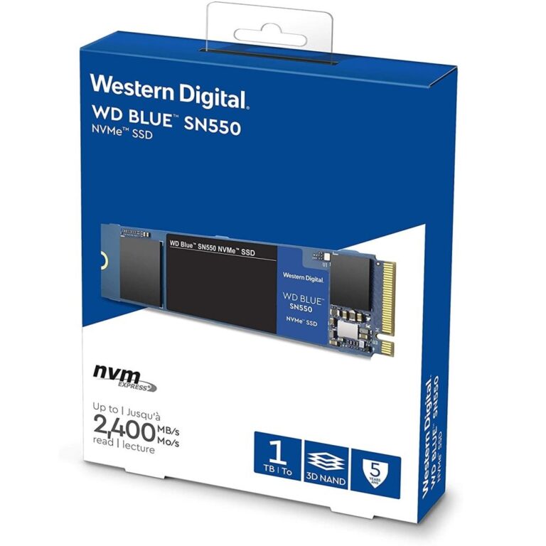 Western Digital 1TB WD Blue SN550 NVMe Internal SSD WDS100T2B0C