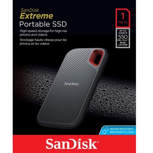Front view of SSD packaging