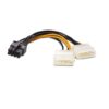 8-Pin PCIe to Molex 2X Power Cable 4 Inches