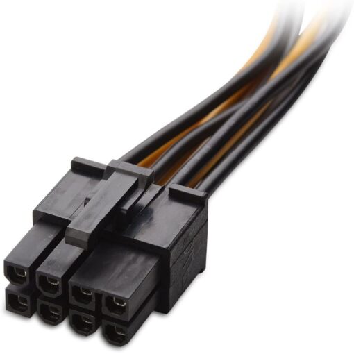 8-Pin PCIe to Molex 2X Power Cable 4 Inches 04