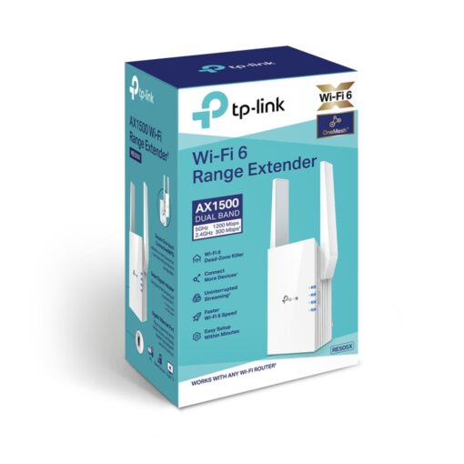 TP-Link Wi-Fi 6 Range Extender AX1500 Dual Band RE505X