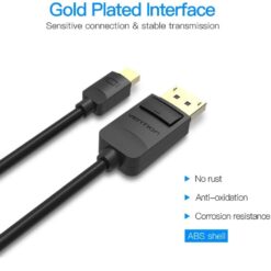 VENTION Mini DisplayPort to DisplayPort Cable DP1.2 - 2 Meter 02