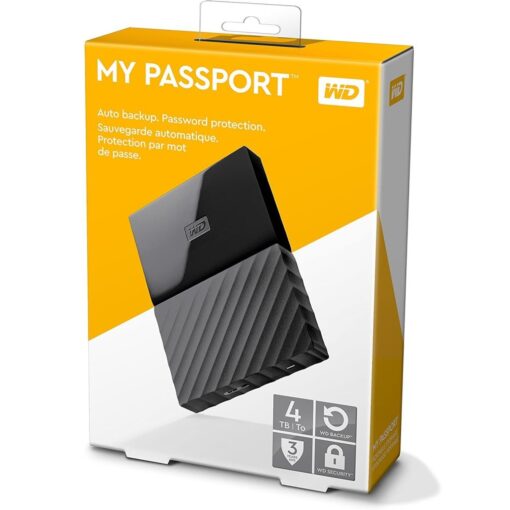 WD 4TB Black My Passport Portable External Hard Drive - USB 3.0