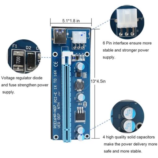 PCI-E Riser Card Adaptor Extension Cable