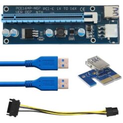 USB 3.0 PCIe 1x to 16x Extender Riser Card Adapter