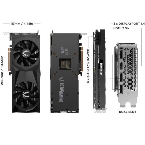 ZOTAC GAMING GeForce RTX 2060 SUPER AMP 8GB GDDR6 256-bit 14Gbps Gaming Graphics Card ZT-T20610D-10P 09