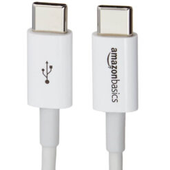 AmazonBasics USB Type-C To USB Type-C 2.0 Charger Cable - 1 Meter - White