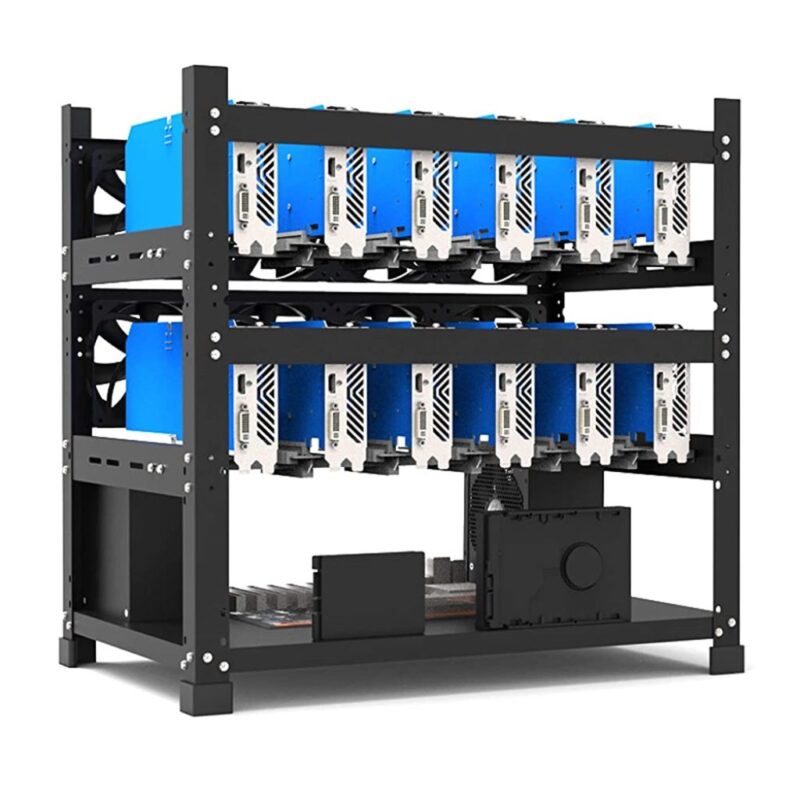 Stackable Open Mining Rig Frame 12 GPU Frame ETH - ETC - ZEC
