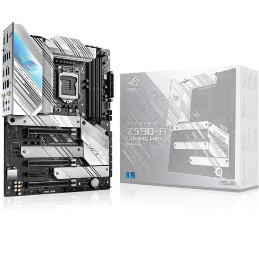 Asus ROG Strix Z590-A Gaming WiFi 6 LGA 1200 Intel 11th-10th Gen ATX White Scheme Gaming Motherboard