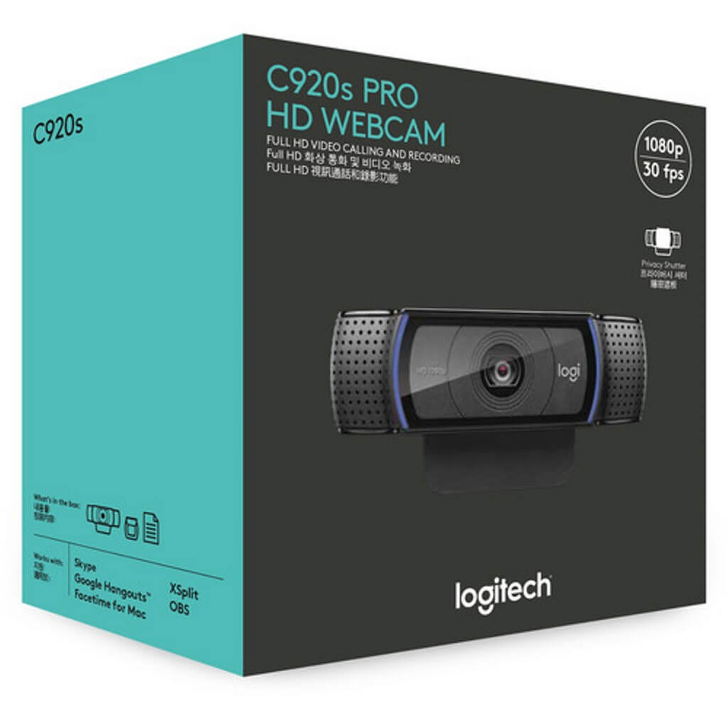  Logitech Webcam C920S HD Pro with Privacy Shutter - 1080p  Streaming Widescreen Video Camera - Built in Microphone for Recording :  Electronics