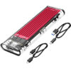 Orico Transparent NVMe M.2 SSD Enclosure USB Type-C - Red