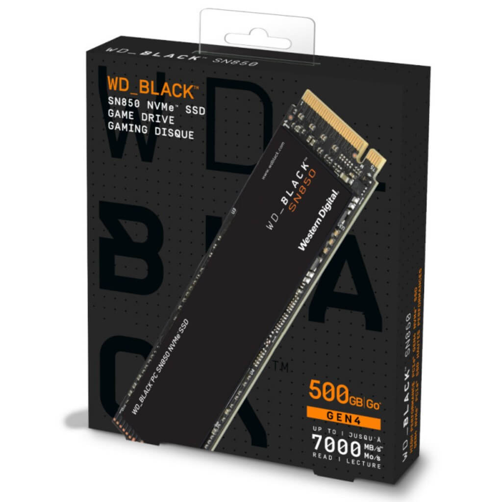 WD Black 500GB SN850 NVMe Internal Gaming SSD PCIe 4.0 SSD