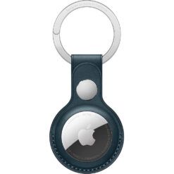 Apple AirTag Leather Key Ring - Baltic Blue