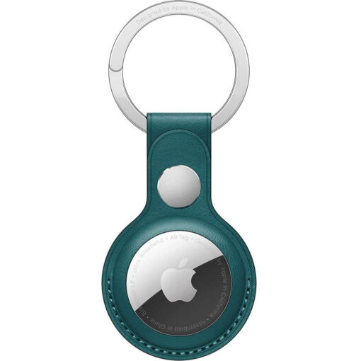 Apple AirTag Leather Key Ring - Forest Green