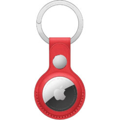 Apple AirTag Leather Key Ring - Red