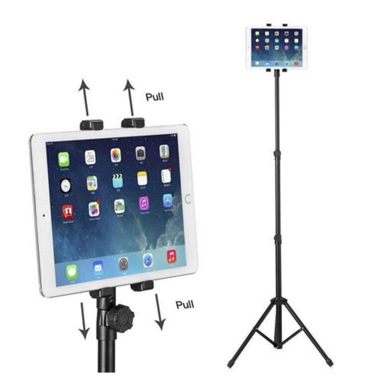 Tablet Tripod Stand Adjustable Foldable With 360 Rotating Holder