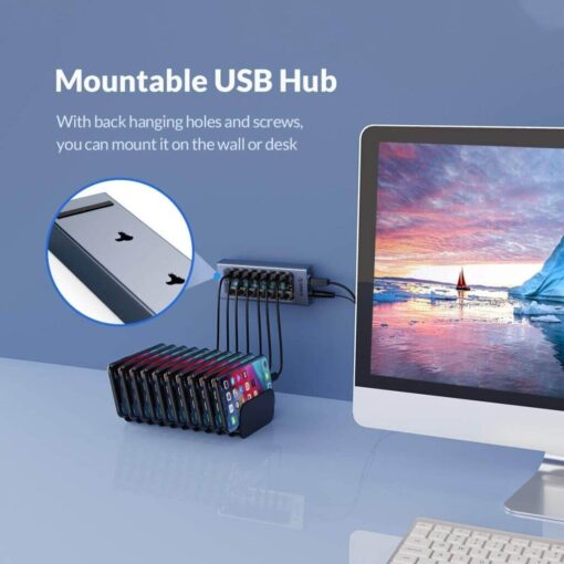 Orico 7 Ports USB 3.0 Transparent Hub With Individual Power Switches - Image 9