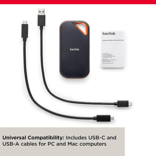 SanDisk 1TB Extreme Pro Portable External SSD Gen 2 - Up To 2000MB/s - USB-C - USB 3.2 - Image 2