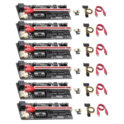 6 Pack Riser Card Adapter USB 3.0 VER010S PCI-E 1x To 16x