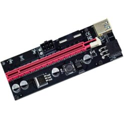 6 Pack VER009S PCI-E Riser Card PCIe 1x to 16x USB 3.0 Data Cable Graphic Extension For Bitcoin GPU Mining Powered Riser Adapter Card