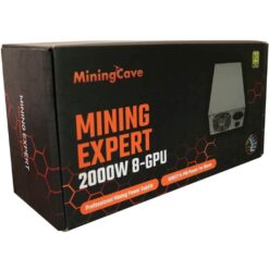 MiningCave Mining Expert Power Supply 2000W Direct 6 Pin to Riser for 8 GPU
