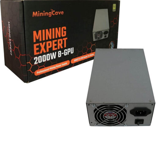 MiningCave Expert Power Supply 2000W Direct 6 Pin to Riser for 8 GPU - Image 2