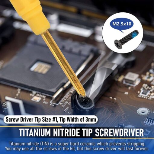 400 Pieces Laptop Screws With Titanium Nitride Screw Driver - Image 3