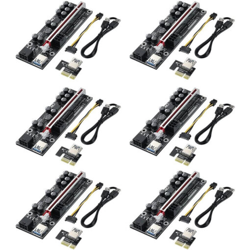 6 Pack Riser Card Adapter USB 3.0 V011-Pro PCI-E 1x To 16x Riser Card