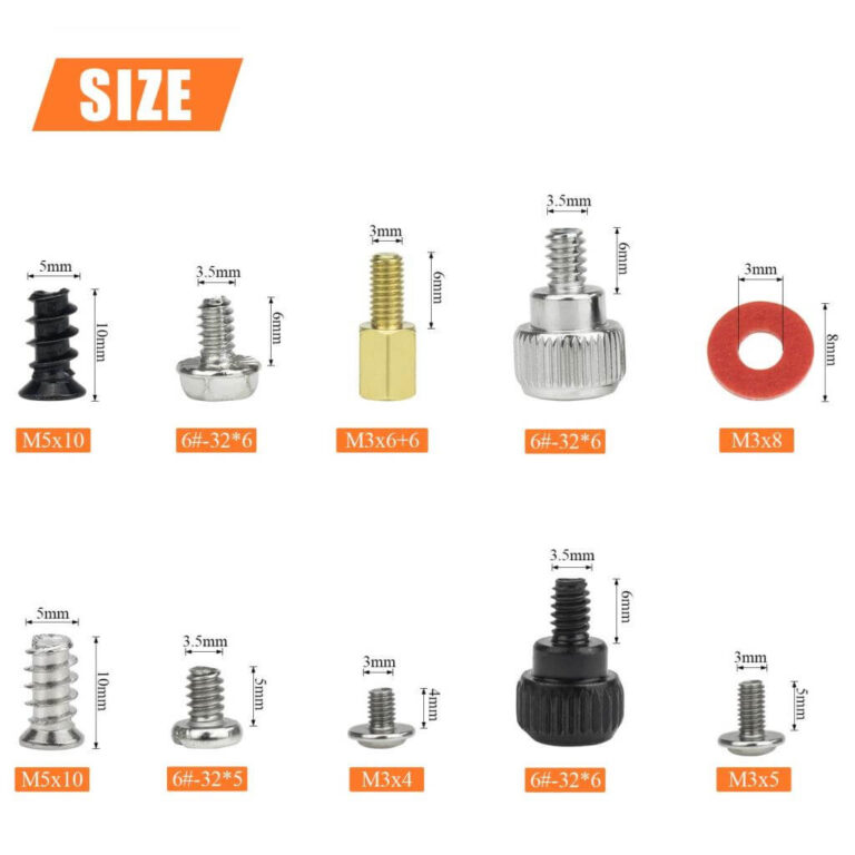 360 Pieces Computer Standoffs Screws Assortment Kit