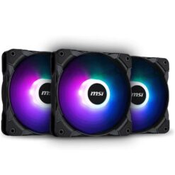 MSI MAG MAX F12A-3 Gaming Fan 120mm ARGB Chassis Fan Kit - Black