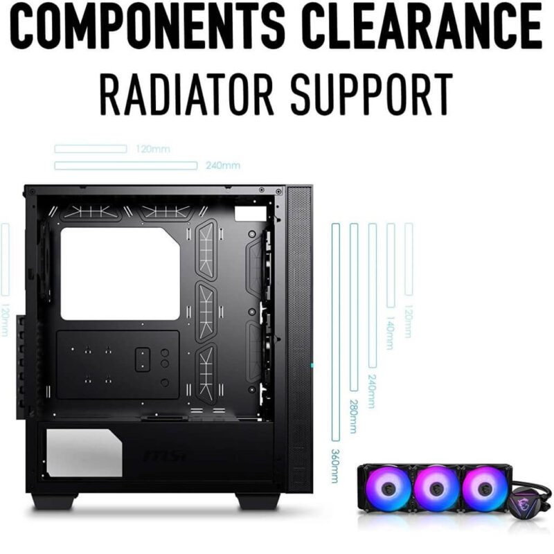 MSI MPG Series SEKIRA 100R Premium ATX Mid-Tower Gaming PC Case