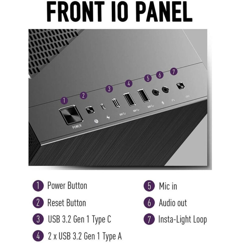 MSI MPG Series SEKIRA 100R Premium ATX Mid-Tower Gaming PC Case