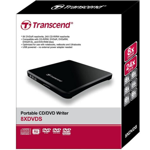 Transcend Ultra Slim Portable DVD Writer Optical Drive