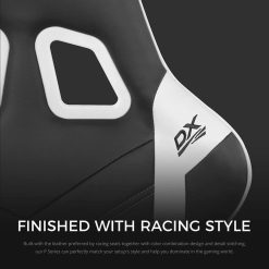 DXRacer Prince Series P132 Gaming Chair – Black & White - Image 6