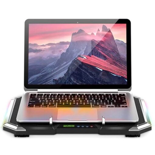 Nuoxi RGB Laptop Cooling Pad & Desktop Stand - Black - Image 3