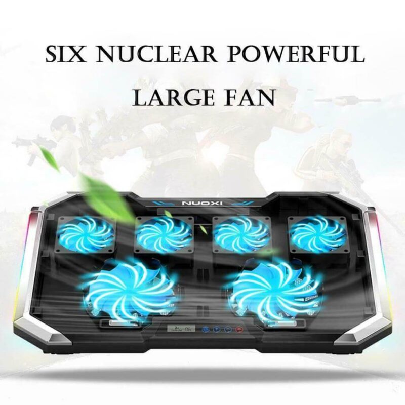 Nuoxi RGB Laptop Cooling Pad & Desktop Stand Black