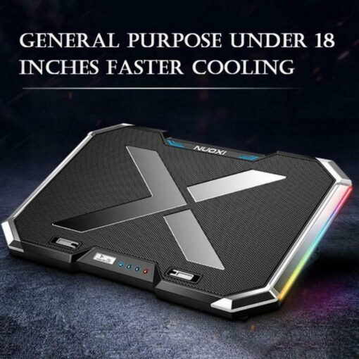 Nuoxi RGB Laptop Cooling Pad & Desktop Stand - Black - Image 10