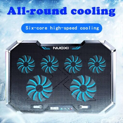 Nuoxi RGB Laptop Cooling Pad & Desktop Stand - Black - Image 12
