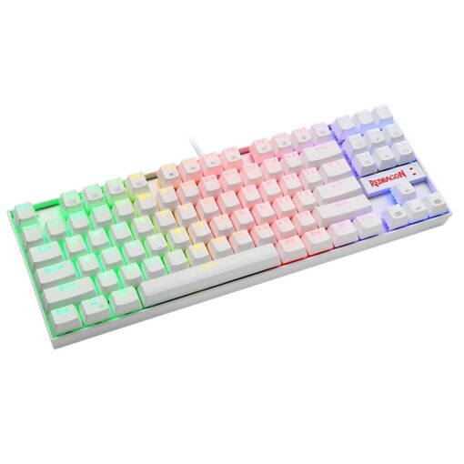 Redragon K552 RGB Mechanical Wired Gaming Keyboard - White - Image 4