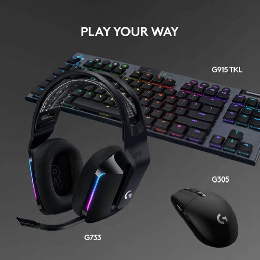 Logitech G733 Lightspeed Wireless RGB Gaming Headset - Black - Image 7
