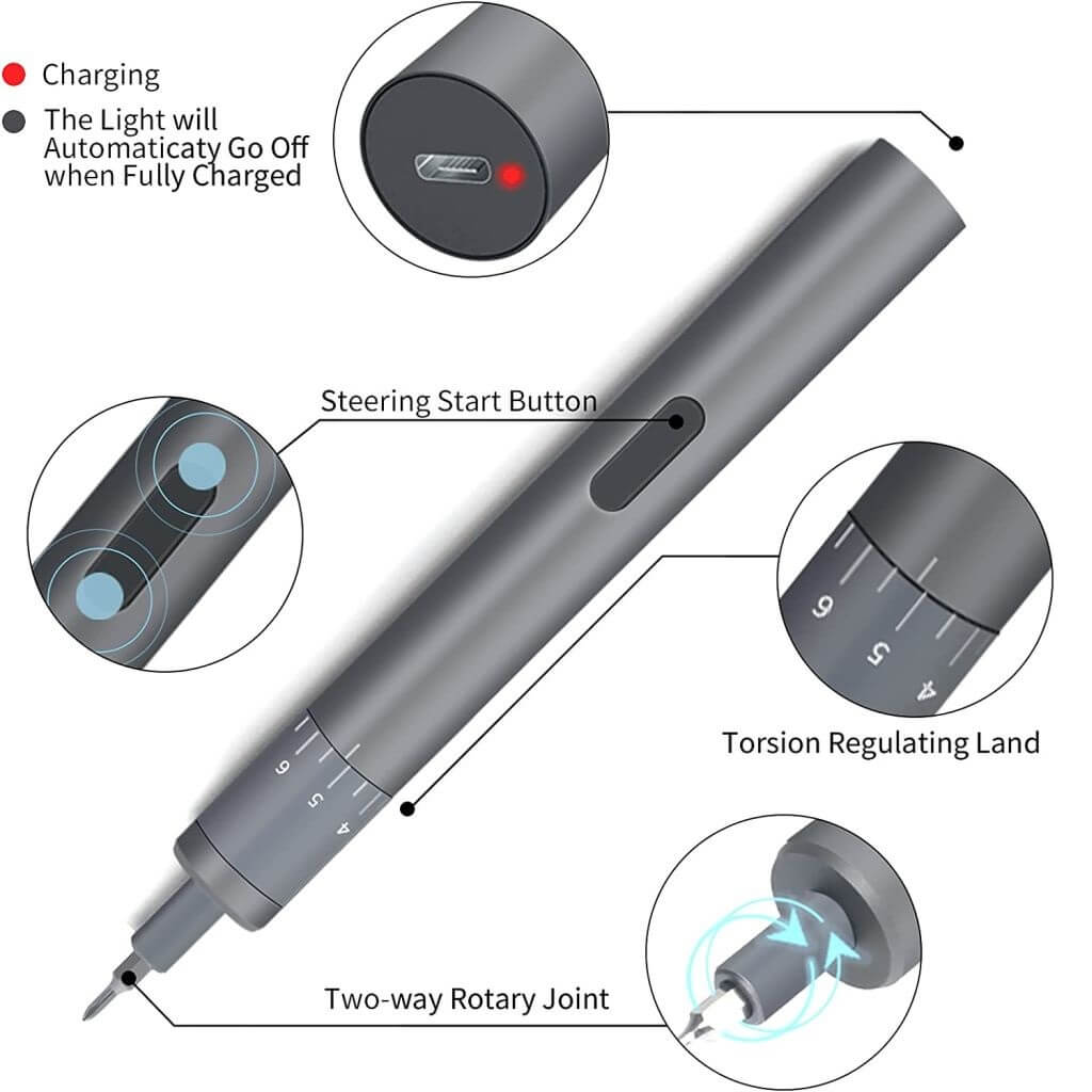 Pen-shaped electric screwdriver