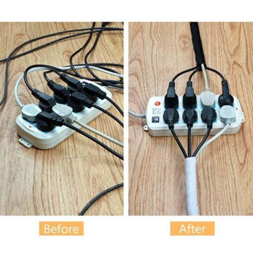 Cable Management Sleeve 1 Meter Cable Organizer For Computer & Other Cables - Image 6