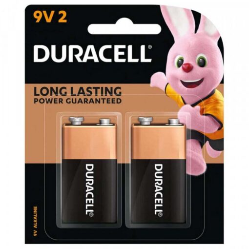 Duracell 9V Alkaline Batteries 2 Pack