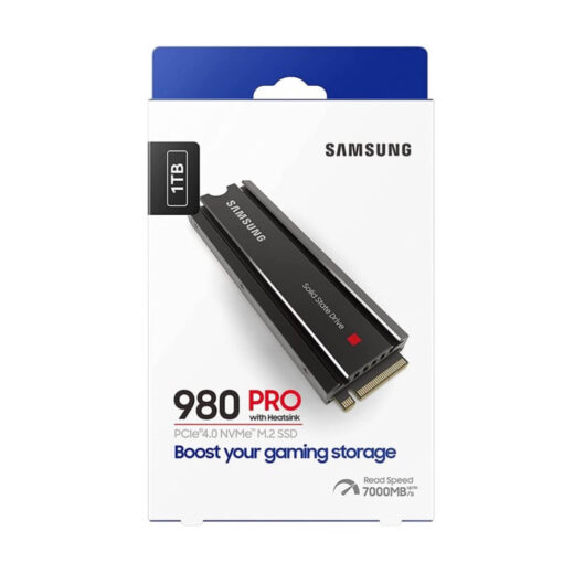 Samsung 980 Pro 1TB With Heatsink PCIe 4.0 NVMe M.2 Internal Gaming SSD